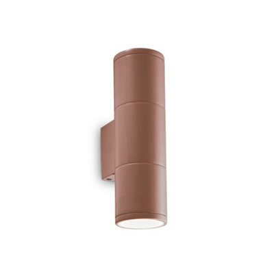 Ideal Lux Gun Outdoor Up Down Light Coffee Ip44, Gu10