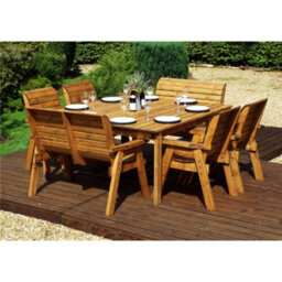 Marlborough Traditional Eight Seater Table Set With 2 Benches & 4 Chairs - thumbnail 1