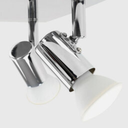 Valuelights Silver Ceiling Bar Spotlight And Gu10 Spotlight Led 5W Cool White 6500K Bulbs - thumbnail 3