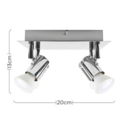 Valuelights Silver Ceiling Bar Spotlight And Gu10 Spotlight Led 5W Cool White 6500K Bulbs - thumbnail 5