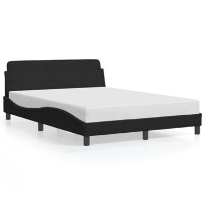 Berkfield Bed Frame Without Mattress Black 135X190 Cm Double Velvet - image 1
