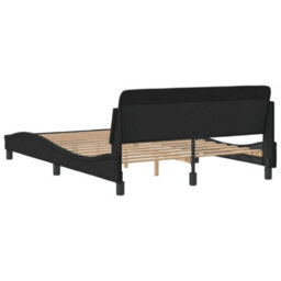 Berkfield Bed Frame Without Mattress Black 135X190 Cm Double Velvet - thumbnail 6