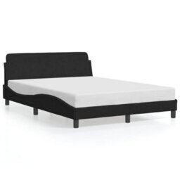 Berkfield Bed Frame Without Mattress Black 135X190 Cm Double Velvet - thumbnail 1