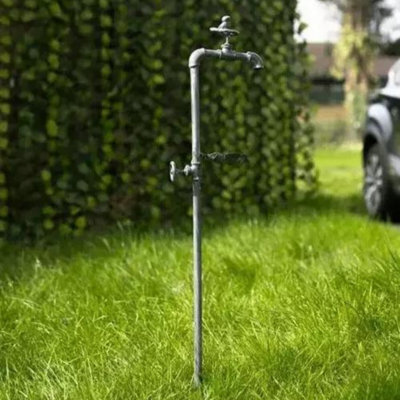 Tap Bird Feeder Bath Garden Stake Decorative Outdoor Garden Steel Home Decor - image 1