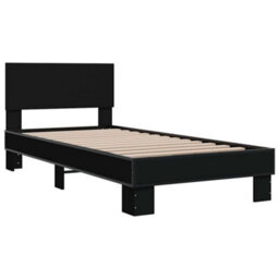 Berkfield Bed Frame Without Mattress Black 75X190 Cm Small Single - thumbnail 3