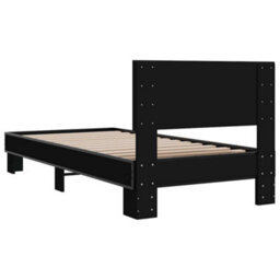Berkfield Bed Frame Without Mattress Black 75X190 Cm Small Single - thumbnail 6