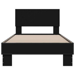 Berkfield Bed Frame Without Mattress Black 75X190 Cm Small Single - thumbnail 4