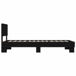 Berkfield Bed Frame Without Mattress Black 75X190 Cm Small Single - thumbnail 5