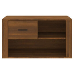 Berkfield Elegant Shoe Cabinet Brown Oak 80X35X45 Cm Engineered Wood - thumbnail 5