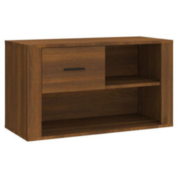 Berkfield Elegant Shoe Cabinet Brown Oak 80X35X45 Cm Engineered Wood