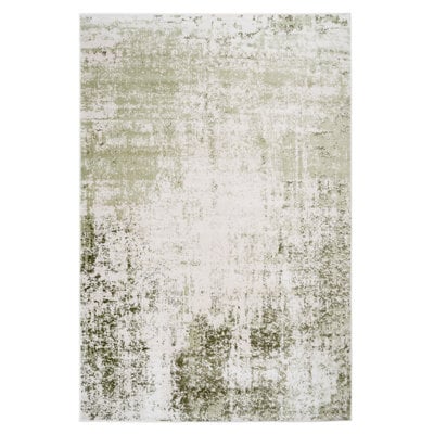 Loomed Sage Green Distressed Abstract Bedroom Living Area Rug 160X230Cm - image 1