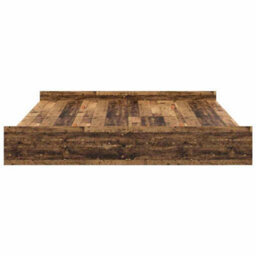 Berkfield Modern Storage Bed Frame Old Wood 180 X 200 Cm Engineered Wood - thumbnail 6