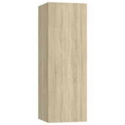 Berkfield Sturdy 3 Piece Tv Cabinet Set Sonoma Oak Engineered Wood - thumbnail 5