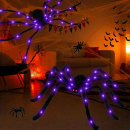 150Cm Spider With Light Led Large Halloween Spider Decor - thumbnail 6