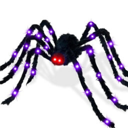 150Cm Spider With Light Led Large Halloween Spider Decor - thumbnail 1