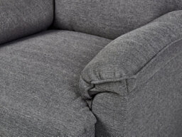 Beliani Recliner Chair Everton With Footrest Fabric Grey - thumbnail 4