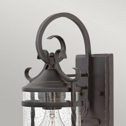 Luminosa Lighting Elstead Hinkley Casa Outdoor 1 Light Wall Lantern Olde Black Ip44 - thumbnail 2