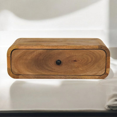 Artisan Furniture Solid Wood Avora Wall-Mounted Oak-Ish 1 Drawer Nightstand - image 1
