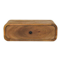 Artisan Furniture Solid Wood Avora Wall-Mounted Oak-Ish 1 Drawer Nightstand - thumbnail 2