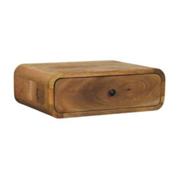 Artisan Furniture Solid Wood Avora Wall-Mounted Oak-Ish 1 Drawer Nightstand - thumbnail 3