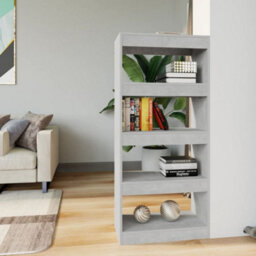 Berkfield Book Cabinet/room Divider Concrete Grey 60X30X135 Cm Engineered Wood - thumbnail 1