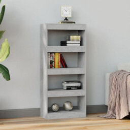 Berkfield Book Cabinet/room Divider Concrete Grey 60X30X135 Cm Engineered Wood - thumbnail 3