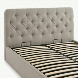 Furniturebox Uk Hayden Beige Fabric Ottoman King Size Bed Frame - thumbnail 7