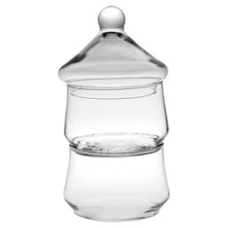 Queensway Home and Dining Queensway Home & Dining Height 27Cm 2 Tier Christmas Tree Clear Glass Snacks Candies Chocolate Dish Bowl Jar With Lid - thumbnail 1