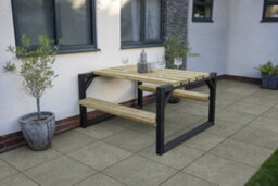 Forest Garden Colour Block Wooden Garden Picnic Bench