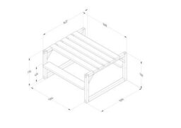 Forest Garden Colour Block Wooden Garden Picnic Bench - thumbnail 3