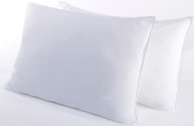Egyptian Cotton Pillow Pair Soft Luxury Feel Hollowfibre Filling - image 1