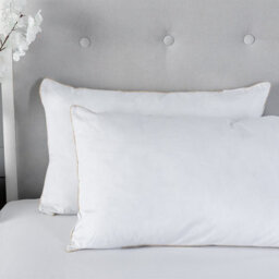 Egyptian Cotton Pillow Pair Soft Luxury Feel Hollowfibre Filling - thumbnail 4