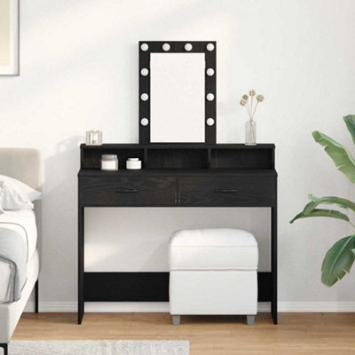 Walplus Dressing Table Black 100 X 41 X 140 Cm Engineered Wood - image 1