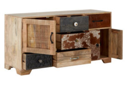 Orsina Sustainable Mango Wood Low Sideboard,storage Cabinet With Five Drawers,television Cabinet With Two Cupboards - thumbnail 5