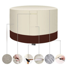 Round Patio Table Cover, Thick Cover Suitable For Garden Tables And Chairs (Beige Brown, 180 X 90 Cm) - thumbnail 6
