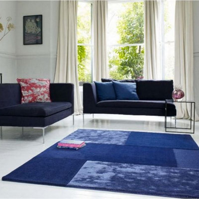 Asiatic Tate Navy Wool Rug-160Cm X 230Cm - image 1