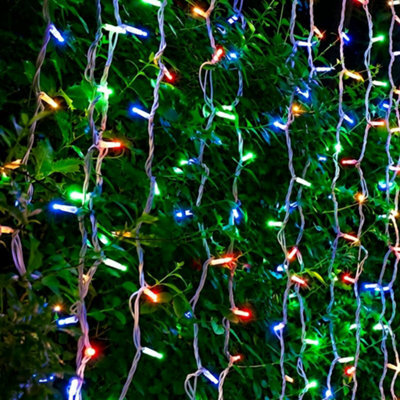 Christmas Tree World Crownvine 2 Pack 20 Led Multicolour Curtain Lights 2M - White Rubber Cable (For Crownvine Lights) - image 1