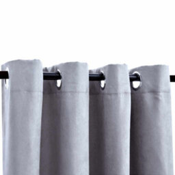 Berkfield Blackout Curtains With Metal Rings 2 Pcs Grey 140X175 Cm - thumbnail 3