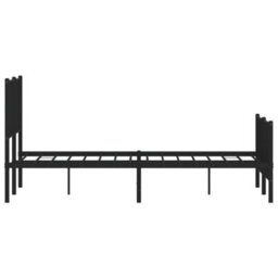 Berkfield Metal Bed Frame Without Mattress With Footboard Black 135X190Cm - thumbnail 6