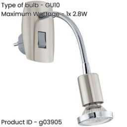 Loops 2 Pack Sleek Modern Satin Nickel And Chrome Led Wall Light For Indoor Space - thumbnail 2