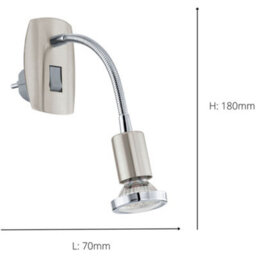 Loops 2 Pack Sleek Modern Satin Nickel And Chrome Led Wall Light For Indoor Space - thumbnail 4