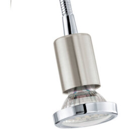 Loops 2 Pack Sleek Modern Satin Nickel And Chrome Led Wall Light For Indoor Space - thumbnail 5