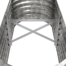 Berkfield Garden Planter Powder-Coated Steel 114X40X36 Cm Silver - thumbnail 5