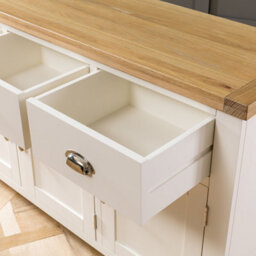 The Furniture Market Cheshire Cream Painted Large 3 Drawer 3 Door Sideboard - thumbnail 6