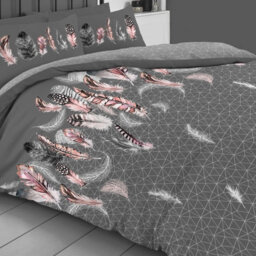 Gc Gaveno Cavailia Downy Dreams Duvet Cover Bedding Set Grey Super King 3Pc With Reversible Geometric Printed Quilt Cover - thumbnail 2