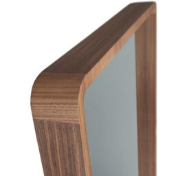Angel Cerda Elegant Rectangular Walnut Wall Mirror For Modern Interiors - thumbnail 4