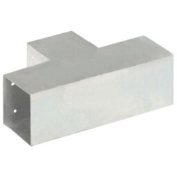 Berkfield Post Connectors 4 Pcs T Shape Galvanised Metal 101X101 mm - thumbnail 5