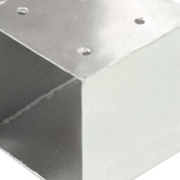 Berkfield Post Connectors 4 Pcs T Shape Galvanised Metal 101X101 mm - thumbnail 6