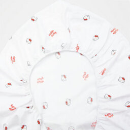Hello Kitty Double Fitted Sheet Kids Polycotton White Bedding Bed Sheet - thumbnail 7