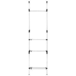 Walplus Telescopic Wardrobe System With Rods And Shelf Aluminium - thumbnail 6